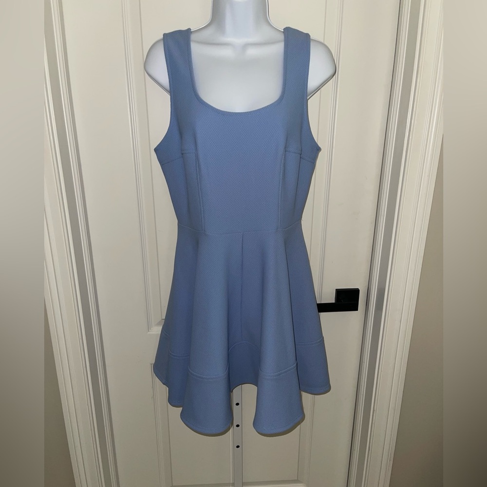 Lulu's Powder Blue Fit-and-Flare Mini Dress XL